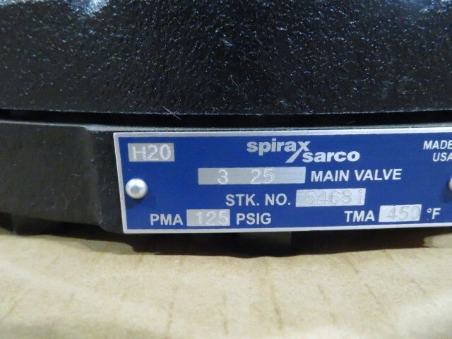 3″ Spirax Sarco #25P Main Valve CL125 Pilot Operated Regulator 54681 NEW 2020
