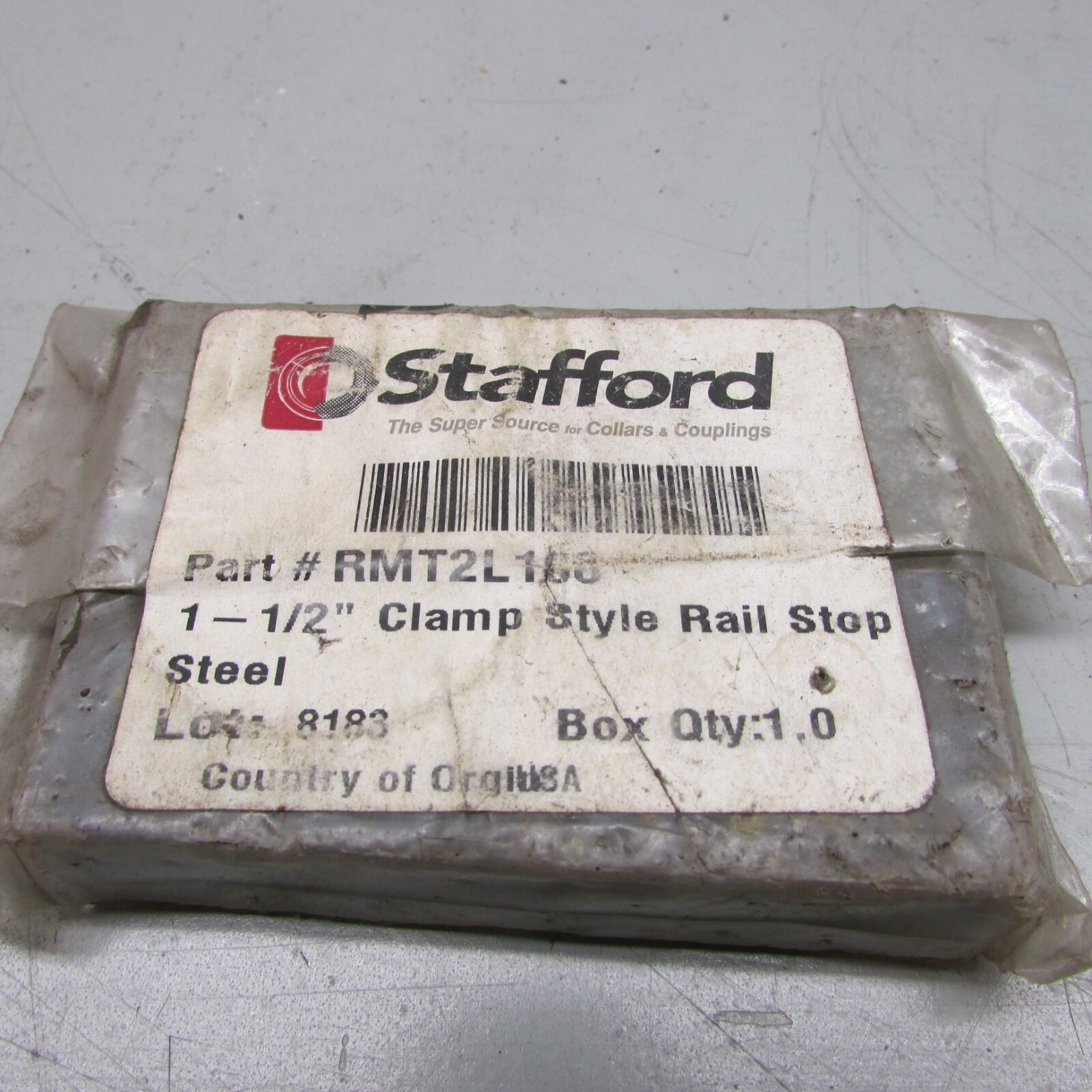 Stafford RMT2L100 Clamp Style Rail Stop 1 – 1/2