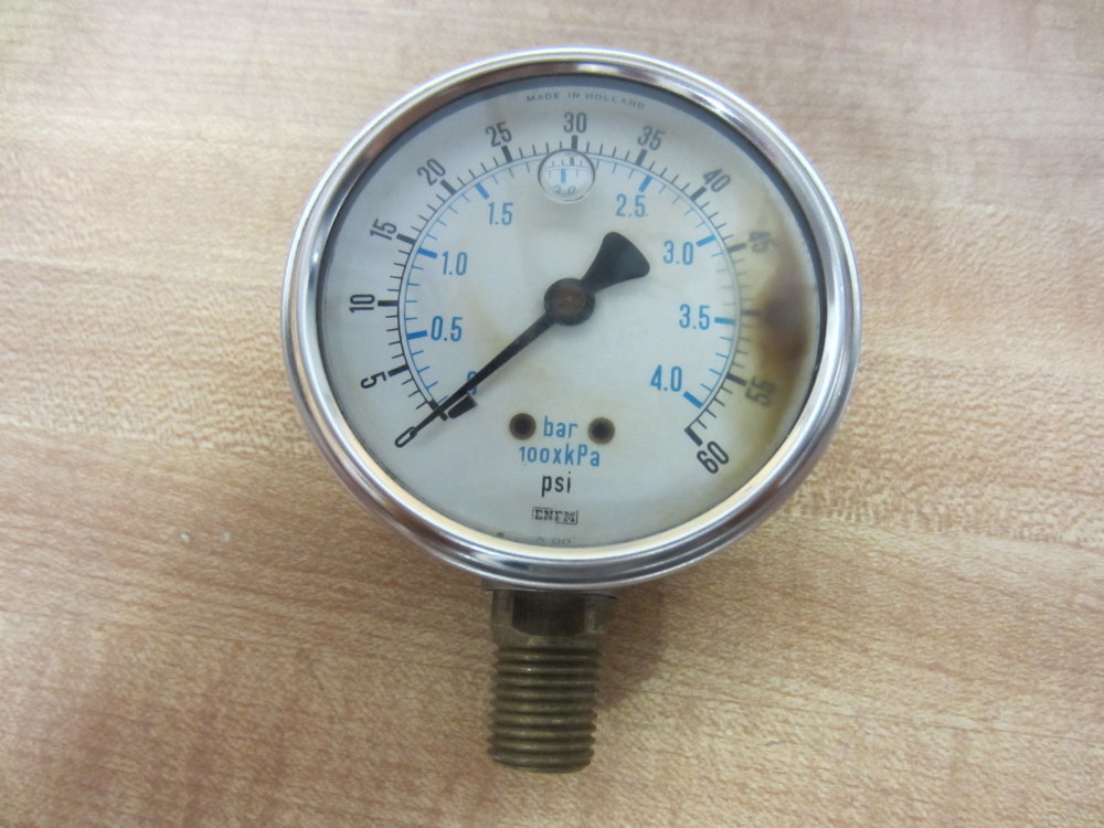 ENFM 0-60 psi Liquid Filled Gauge 0-4.0 bar