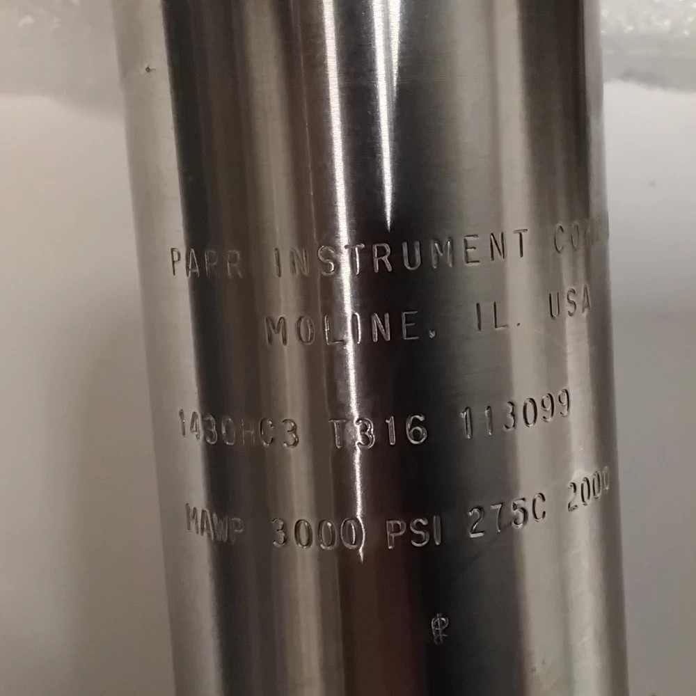 Parr 1430HC3 100 mL Non‑Stirred Pressure Vessel