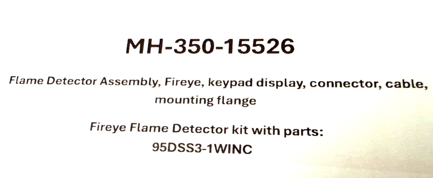 Fireye 95DSS3-1WINC Insight II Dual Sensor Scanner, Flame Detector Assembly kit