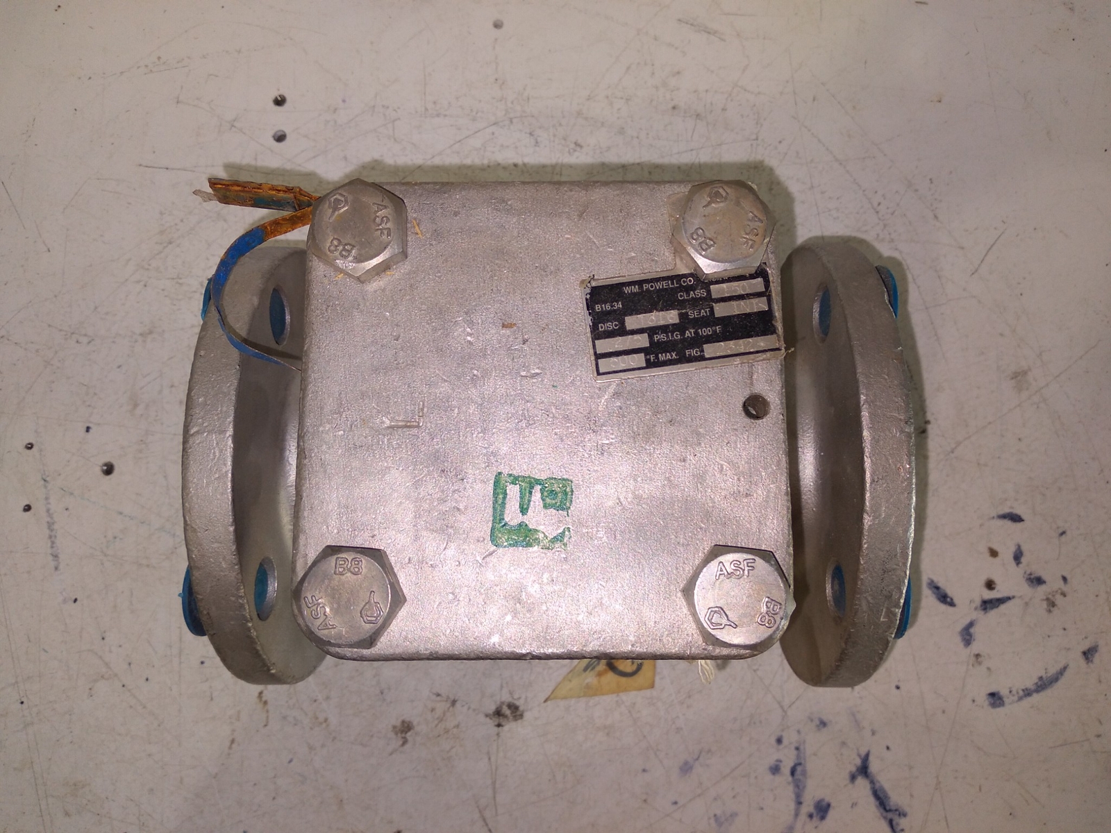 WM.POWELL B16.34 T316 275PSIG 121566 2″