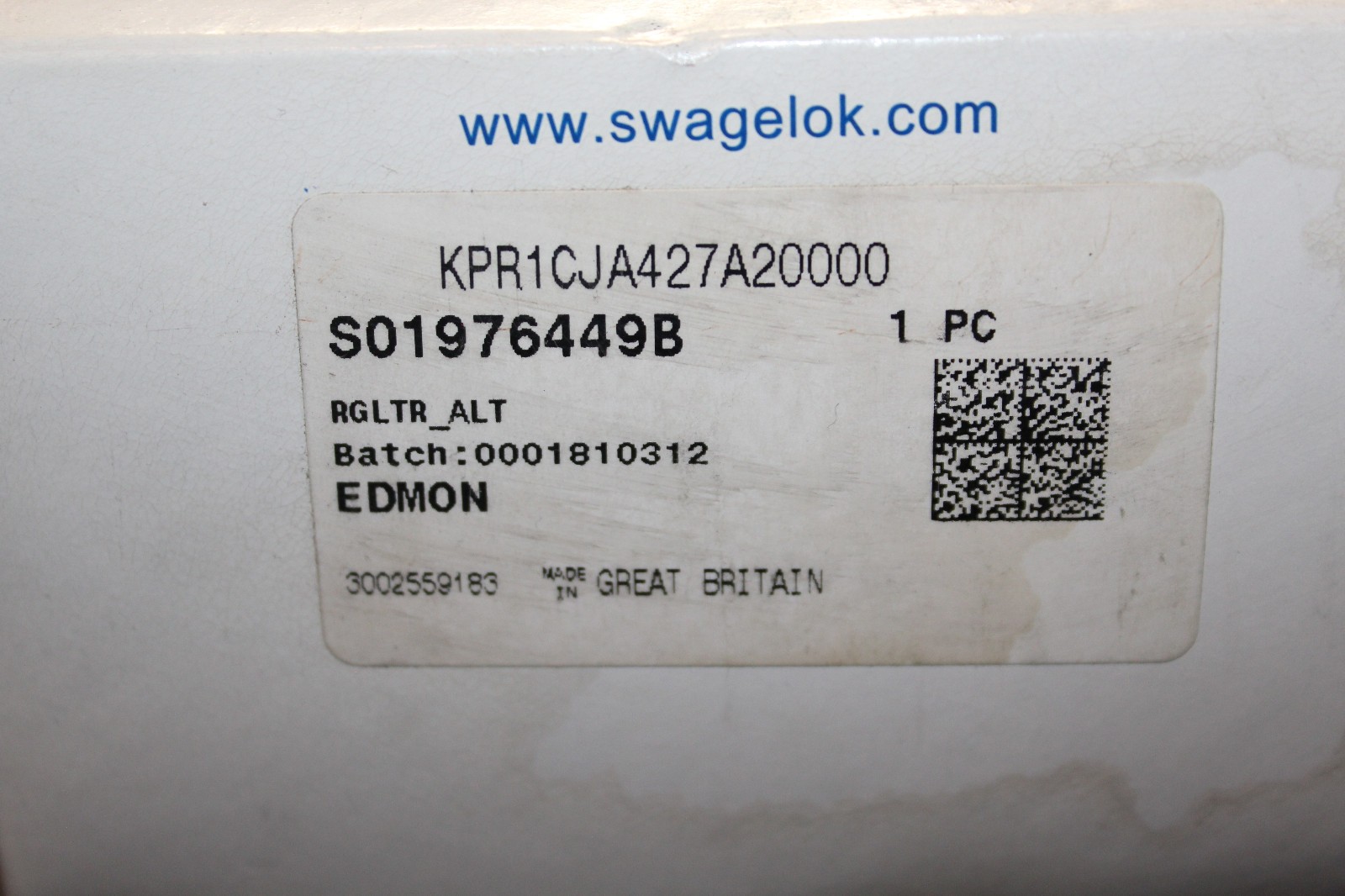 Swagelok KPR1CJA427A20000 Regulator