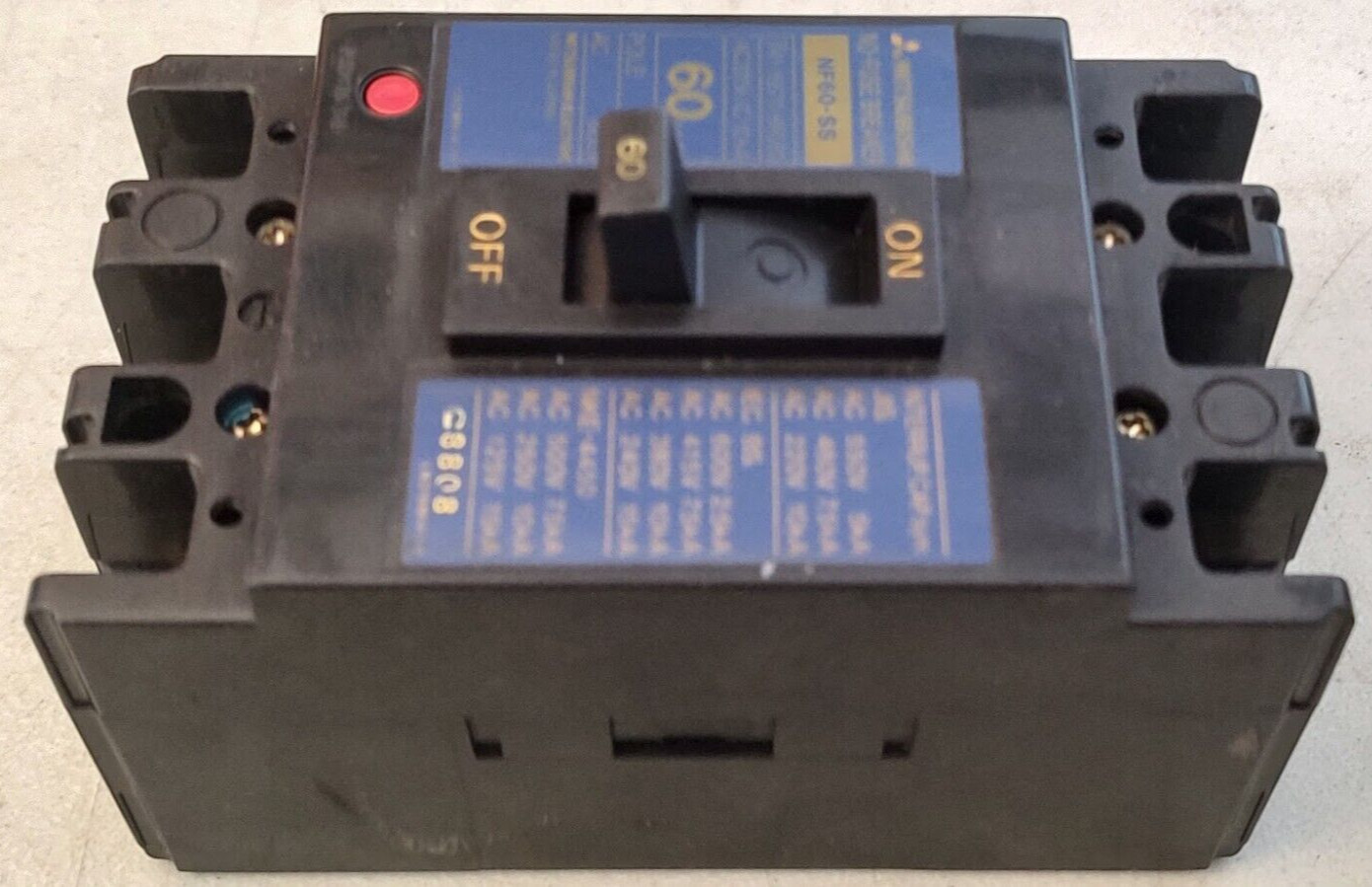 MITSUBISHI NF60-SS NO-FUSE CIRCUIT BREAKER 60A 3P 600V