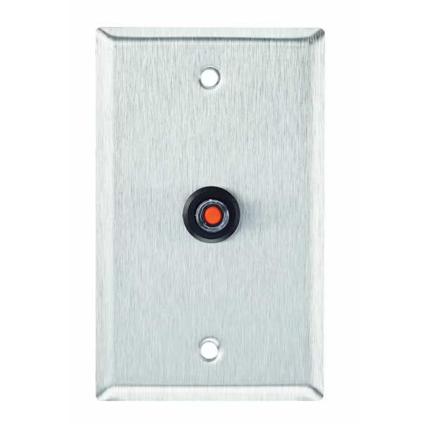 Alarm Controls Wall Plate,Single Gang,Stainless Steel RP-44 Alarm Controls RP-44