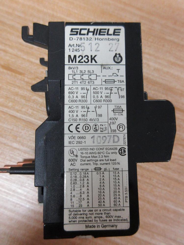 Schiele 1.245.512-27 Overload Relay M23K