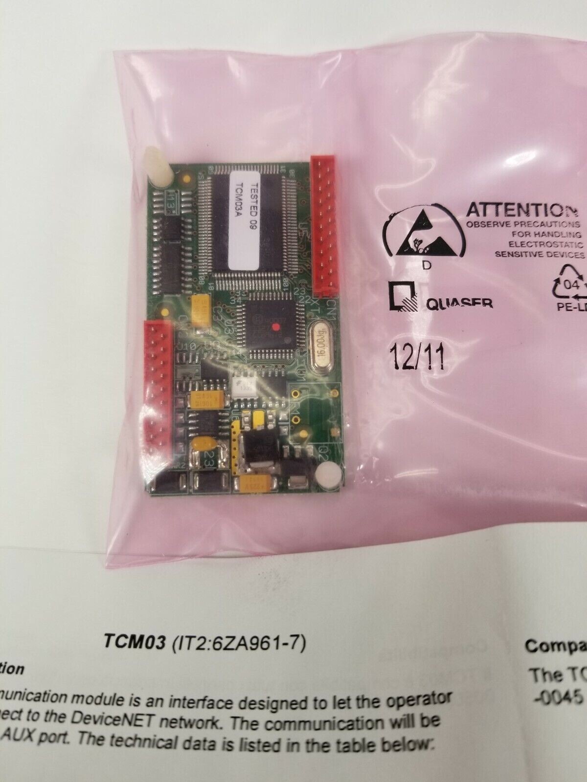 Exor TCM03A Add on Module for DeviceNet TCM03 New Old Stock