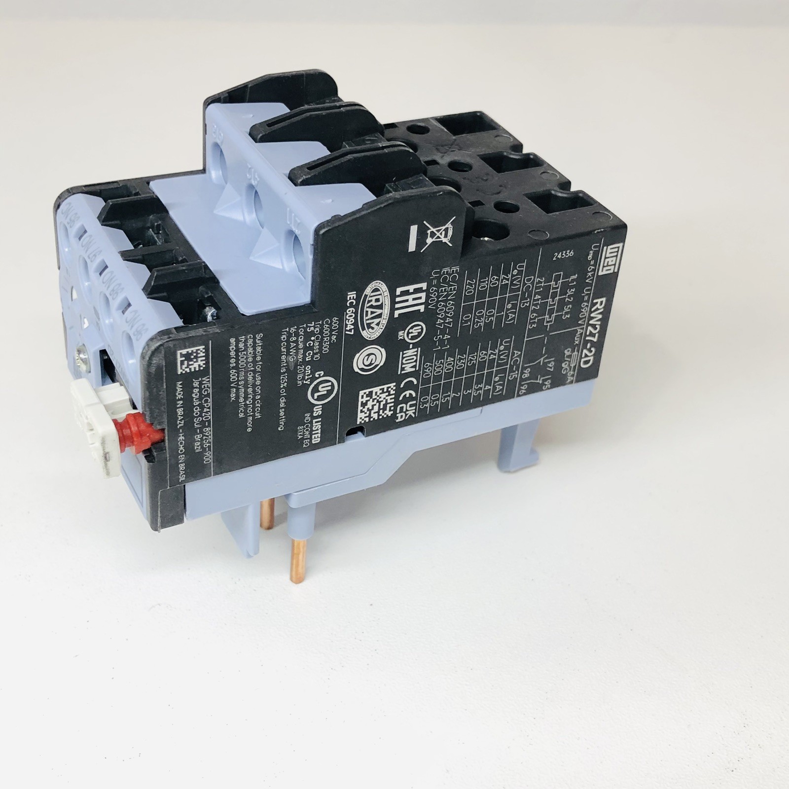 WEG OVERLOAD RELAY RW27-2D3-D018