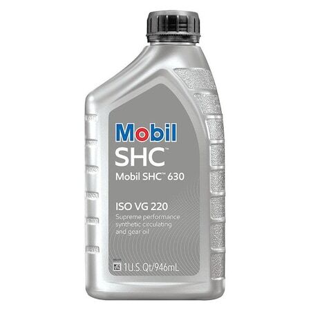 Mobil 123000 Gear Oil, 1 Qt, Pail, Synthetic, Iso Viscosity Grade 220, Orange
