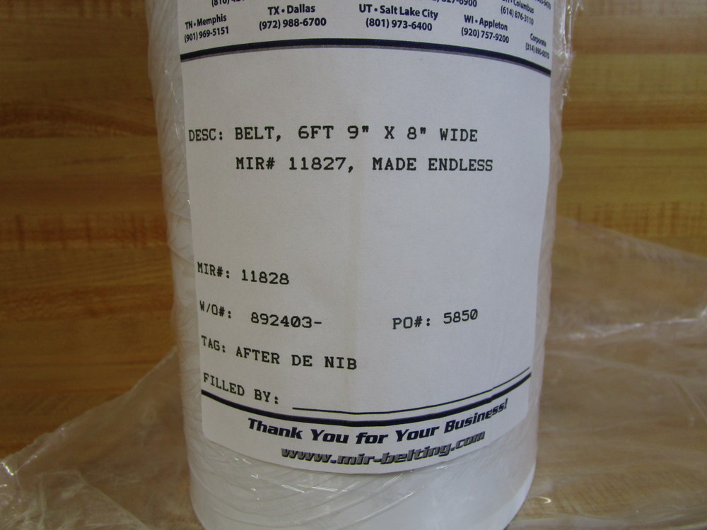Midwest Industrial Rubber 11827 Belt 6’9″ x 8″