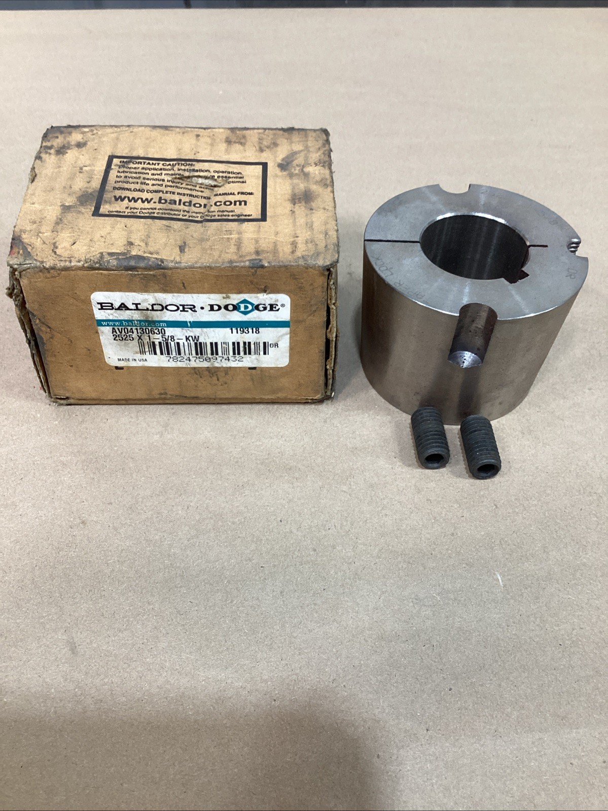 DODGE 119318 TAPER LOCK BUSHING, 2525 x 1-5/8″-KW