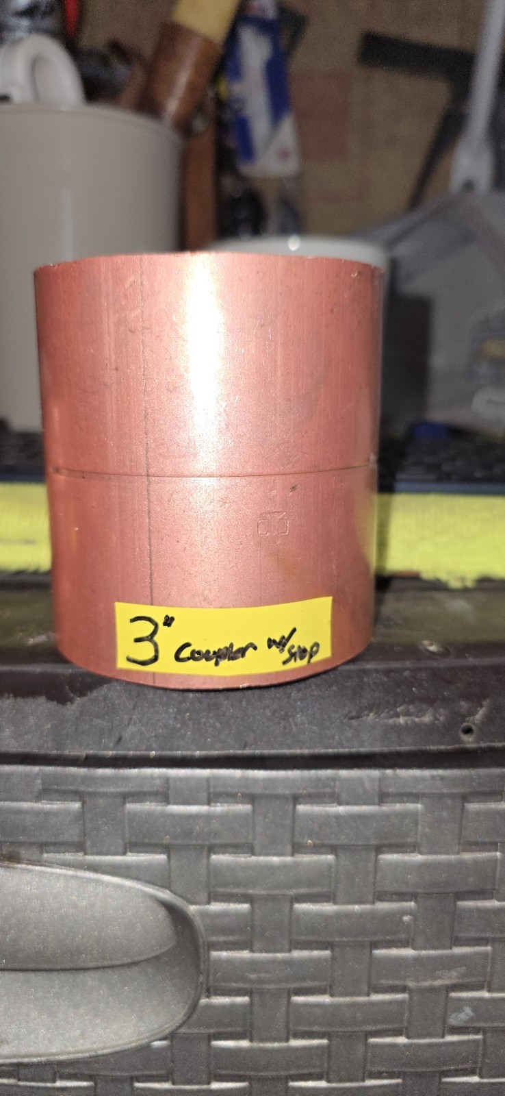Elkhart W 010152 3″ Copper Coupling with Stop 3″ ID 3 1/8″ OD NEW