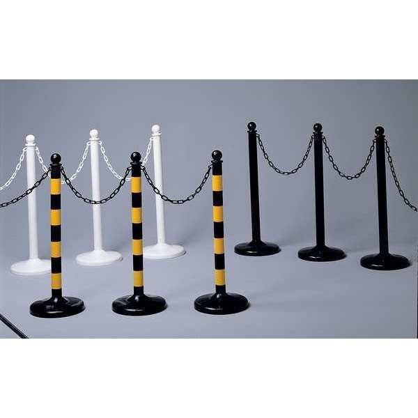 Zoro Select 96403-6 2.5″ Diameter Plastic Stanchion – Black, 40″ Height, 6 Pk,