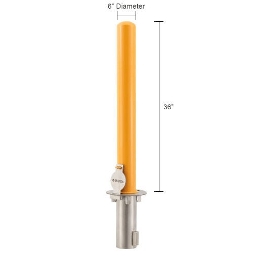 Global Industrial Removable Bollard 36″H x 6″Dia.Yellow