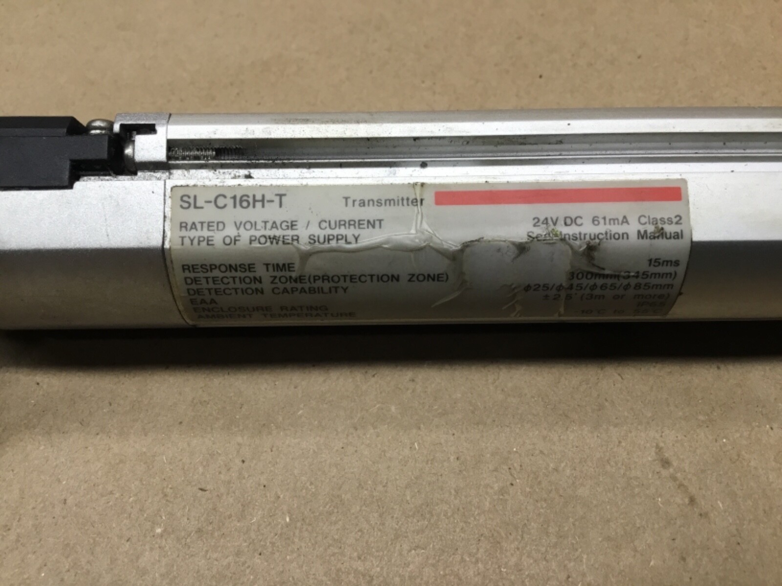 KEYENCE SL-C16H-R SAFETY LIGHT CURTAIN RECEIVER & SL-C16H-T TRANSMITTER #55B45
