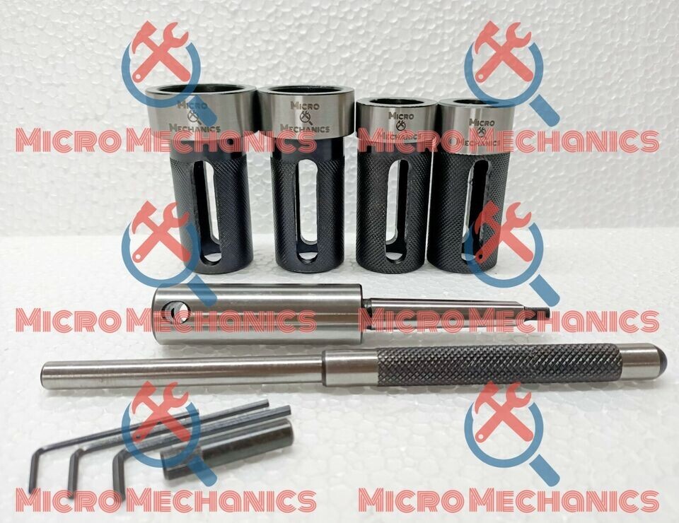 10x Die Holder Kit For Lathe Tailstock Morse Taper # 1 Sliding Action- Inch & MM