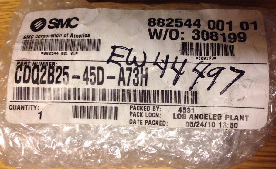 SMC CDQ2B25-45D-A73H, CDQ2B2545DA73H, Ship Same Day #1652E