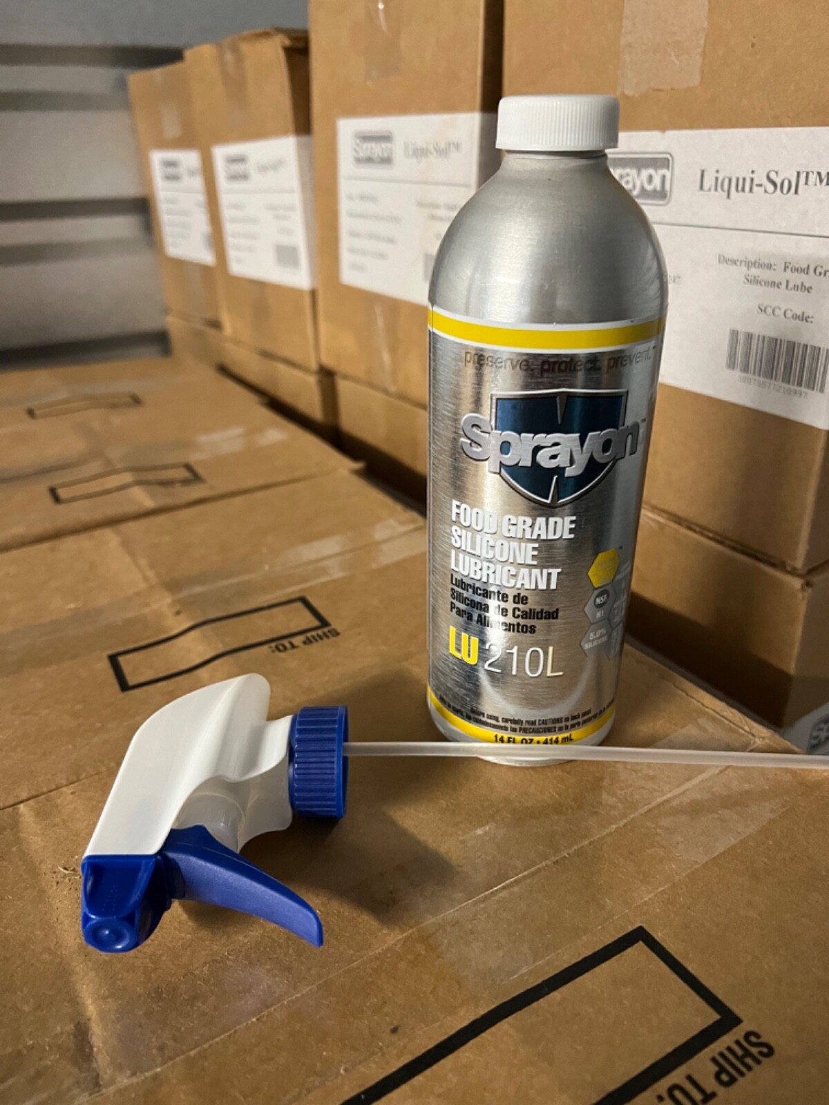🔥Sprayon LU210L FOOD GRADE SILICONE Lubricant 14 FL.oz/414 mL/ONE BOTTLE🆕