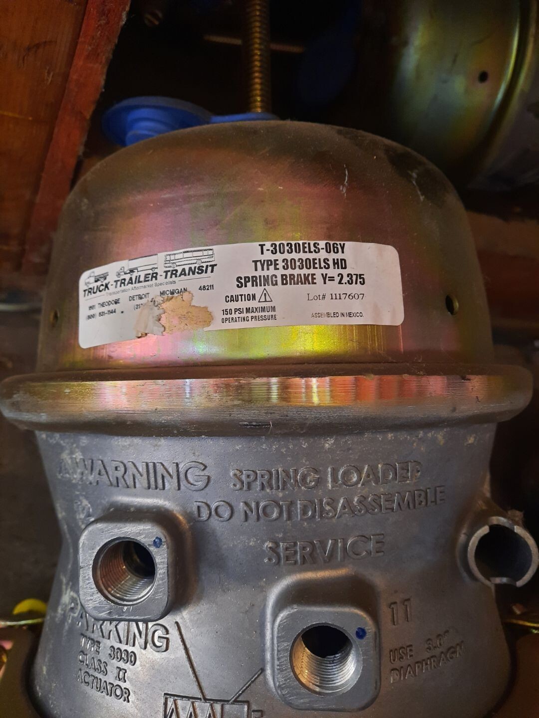 Truck Trailer Transit Bus Air Brake Chamber T-3030ELS-06Y Type 3030ELS HD NEW