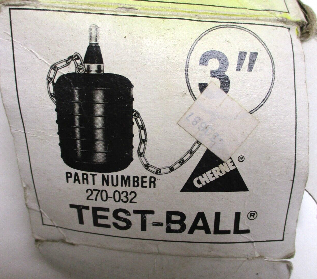 CHERNE , 270-032 , TEST BALL , w/ SAFETY MANUAL , SURPLUS
