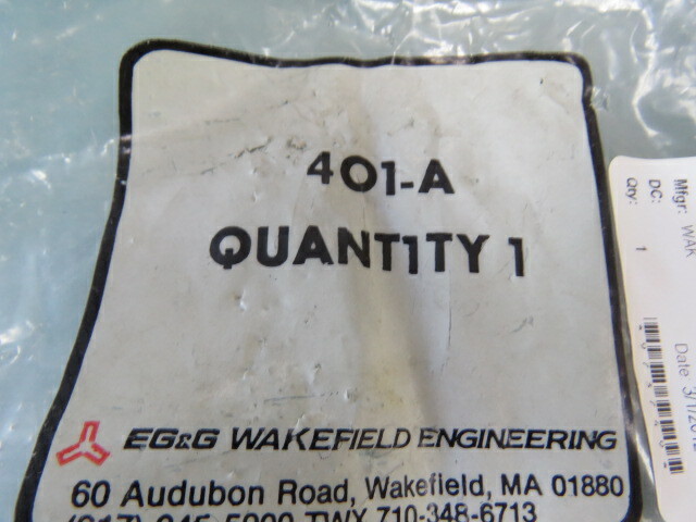 WAKEFIELD 401-A Qty of 1 per Lot Heat Sink TO-3, Stud Mount Aluminum 30.0W @ 80