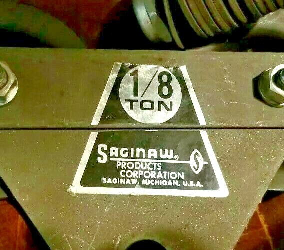 Saginaw 1/8 ton Chain Hoist Trolley 8919 Hand Push parts