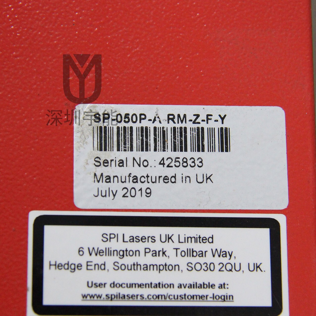 Used SPI fiber laser SP-050P-A-RM-Z-F-Y 1064nm tested ok power＞ 50W