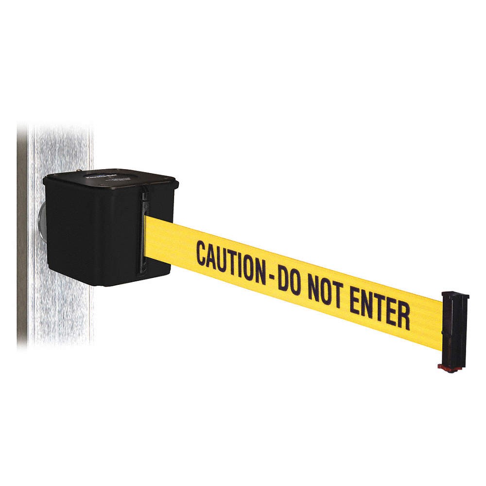 RETRACTA-BELT WH412SB20-CAU-MM Belt Barrier,Black,Magnet,20ft.L 48VZ37