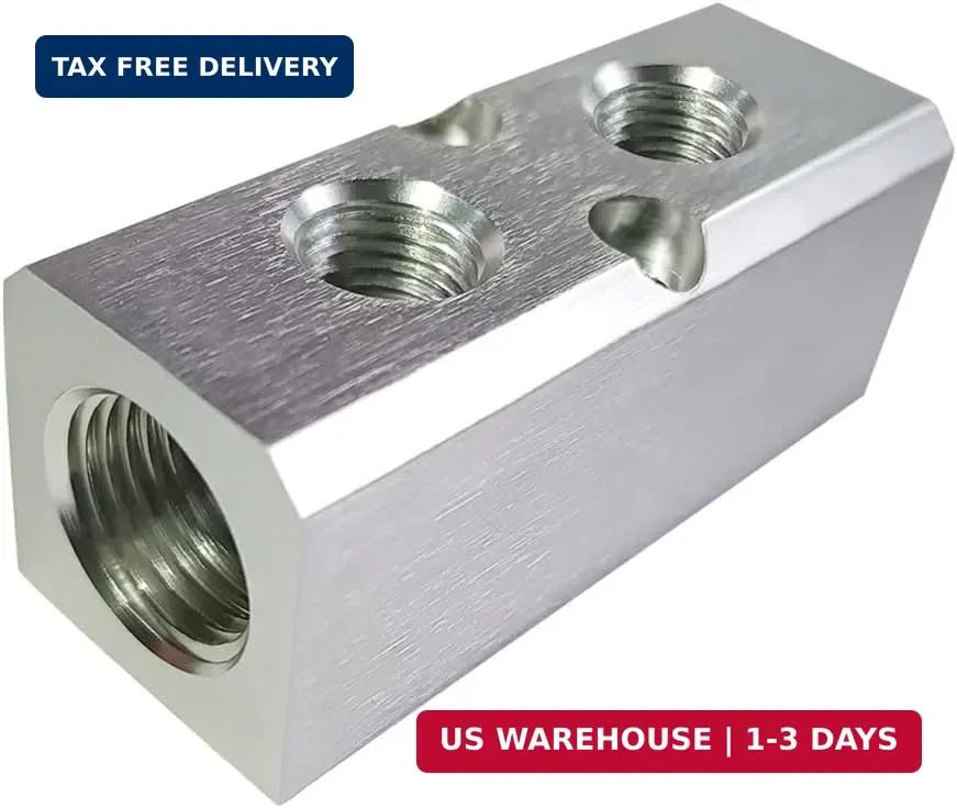 Quality 2 Way 4 Port Air Manifold 1/2″ NPT Supply Port 1/4″ NPT Outport With Mou