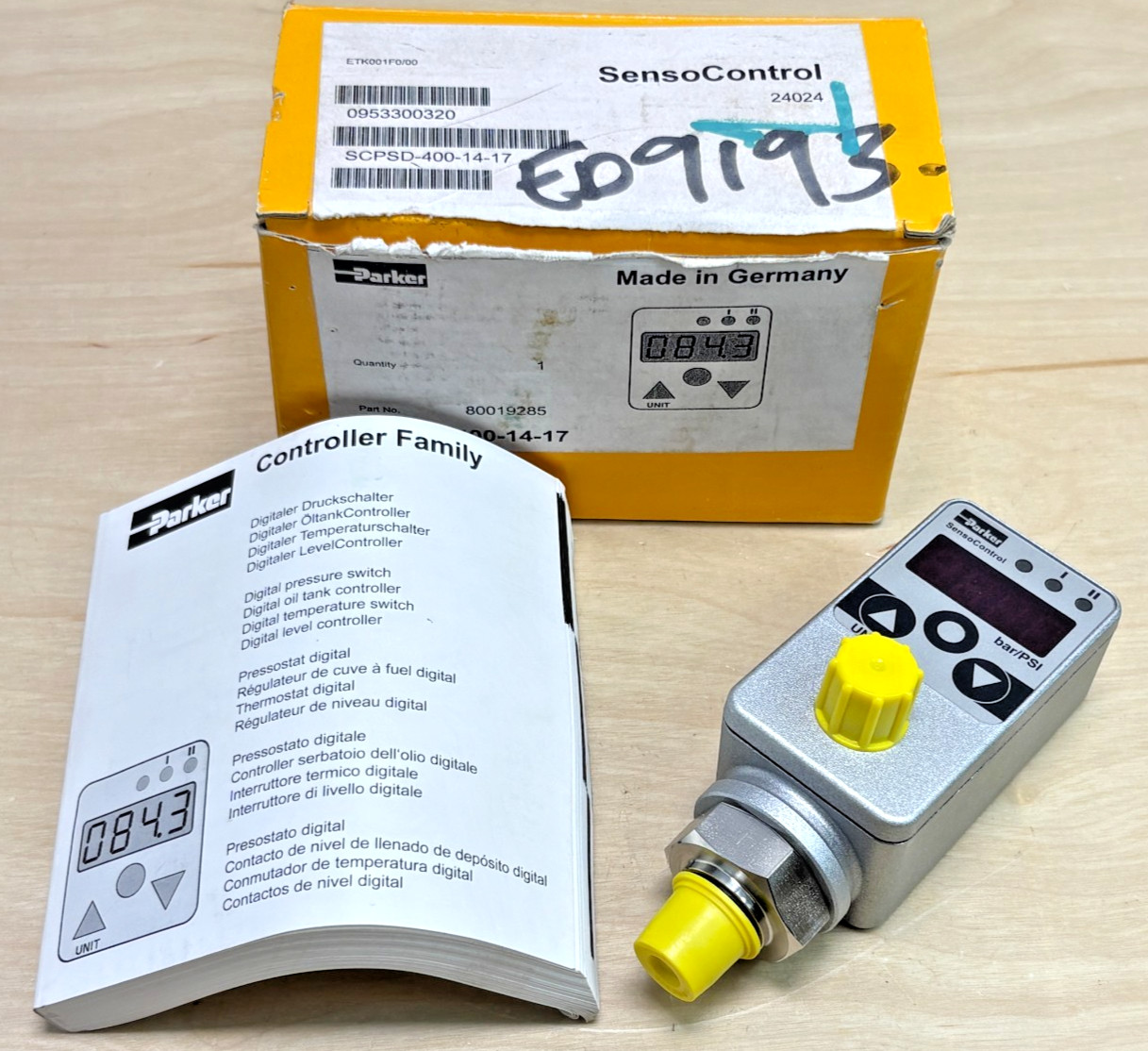 Parker SensoControl SCPSD-400-14-17 Pressure Controller, 0-400 Bar, 0-5801 PSI