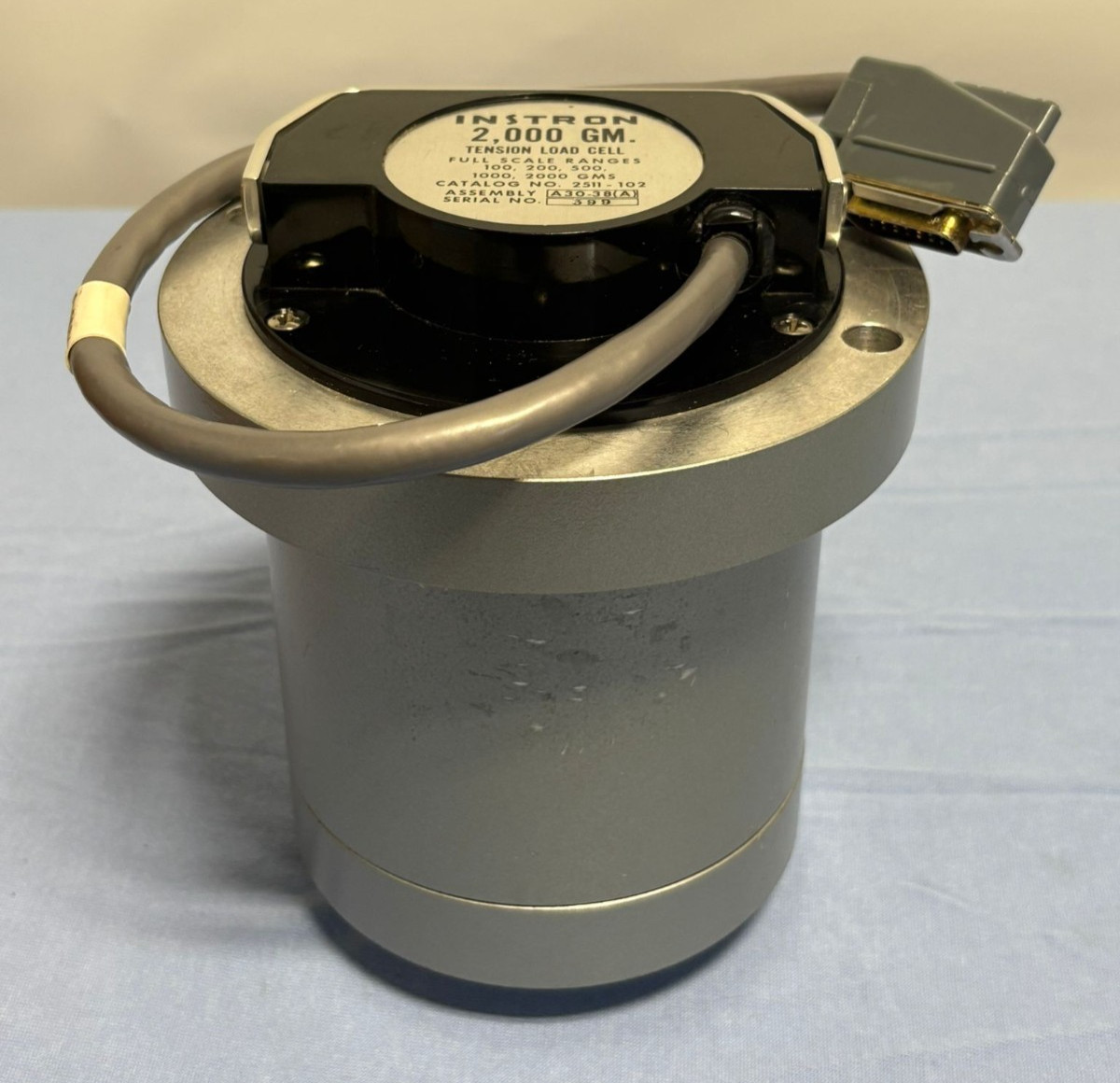 INSTRON 2000 GM. FS Ranges 100 to 2000 GMS Tension Load Cell A30-38(A), 2511-102