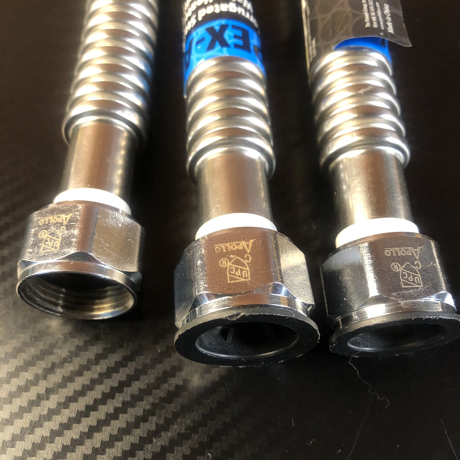 (3) Apollo PEX-A 3/4″ x 18″ Corrugated SS Water Heater Connector w/ Ball Valve