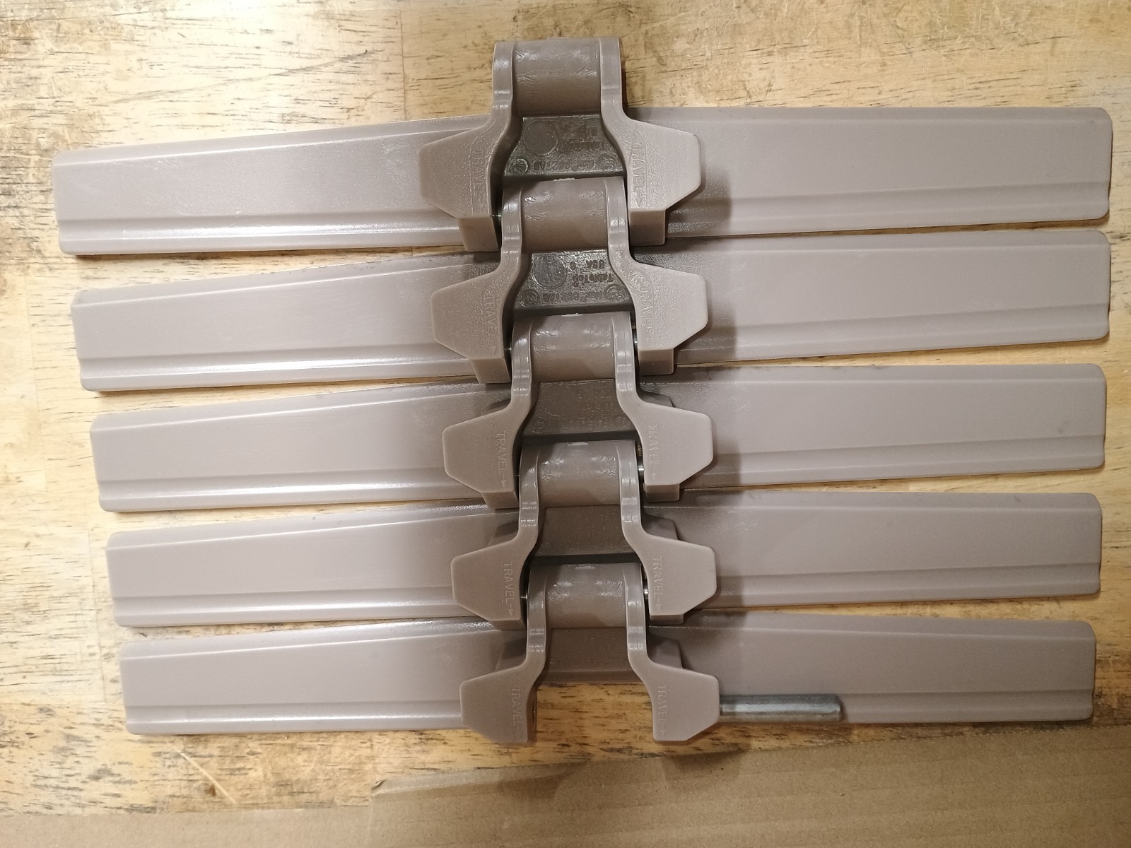 7.5″ of Rexnord LF882TAB-12IN Conveyor Belt, 12″ Wide, 5 Links, 1.5″ Pitch