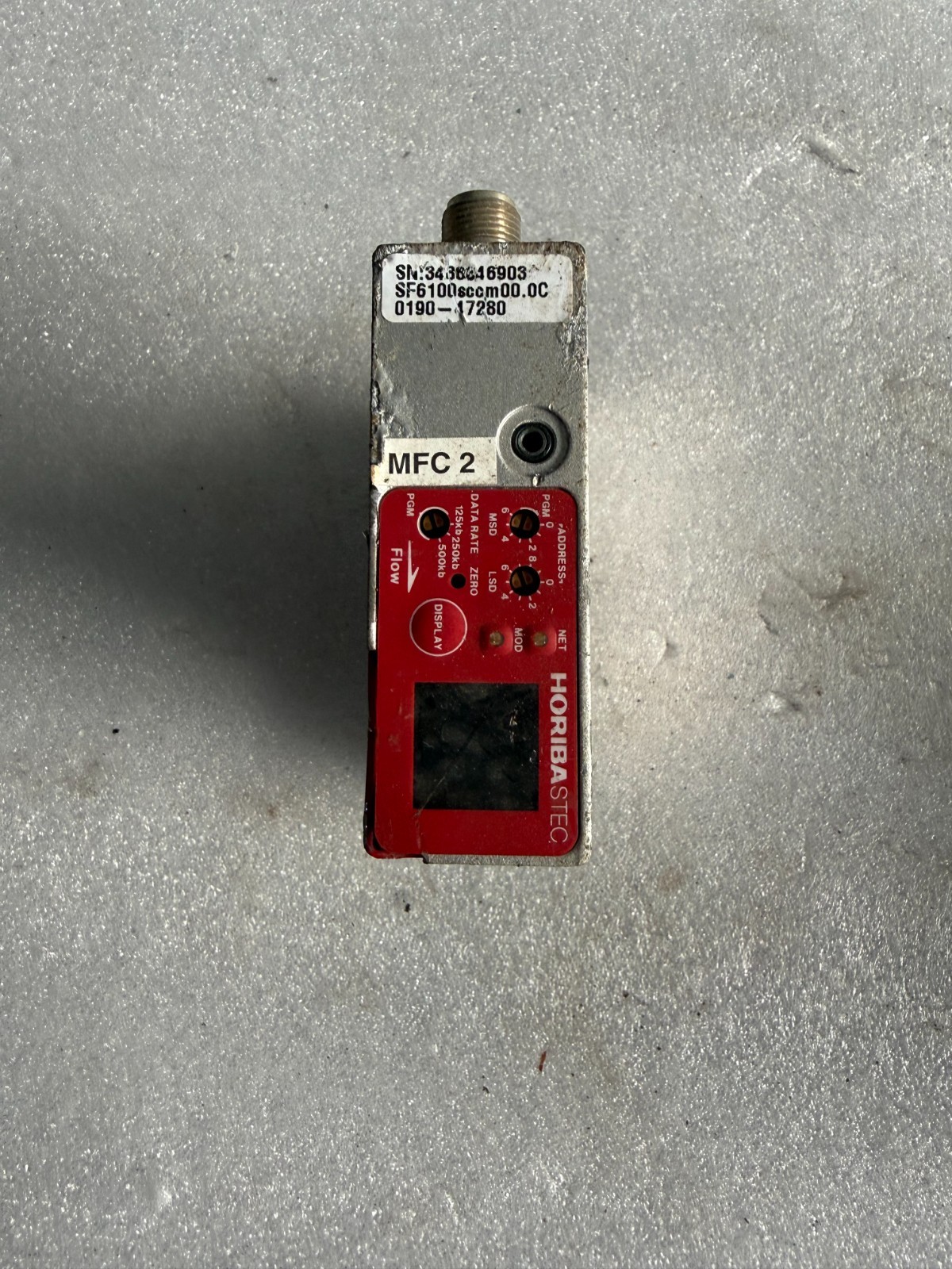 HORIBA STEC D514MG MASS FLOW CONTROLLER, SF6,100SCCM