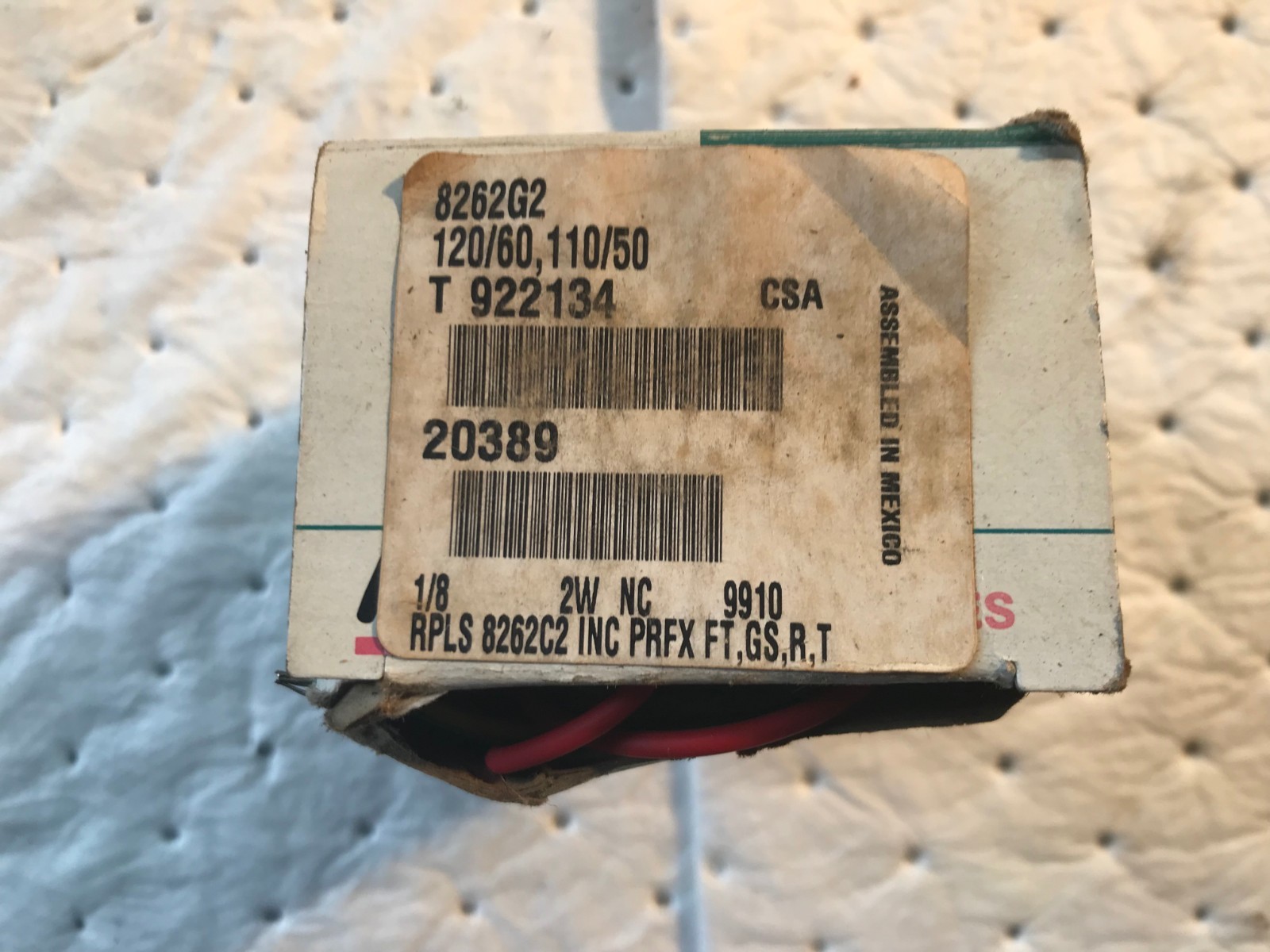 ASCO RED-HAT II VALVE 302014 AIR 155PSI WATER 180PSI OIL 140PSI 8262G2