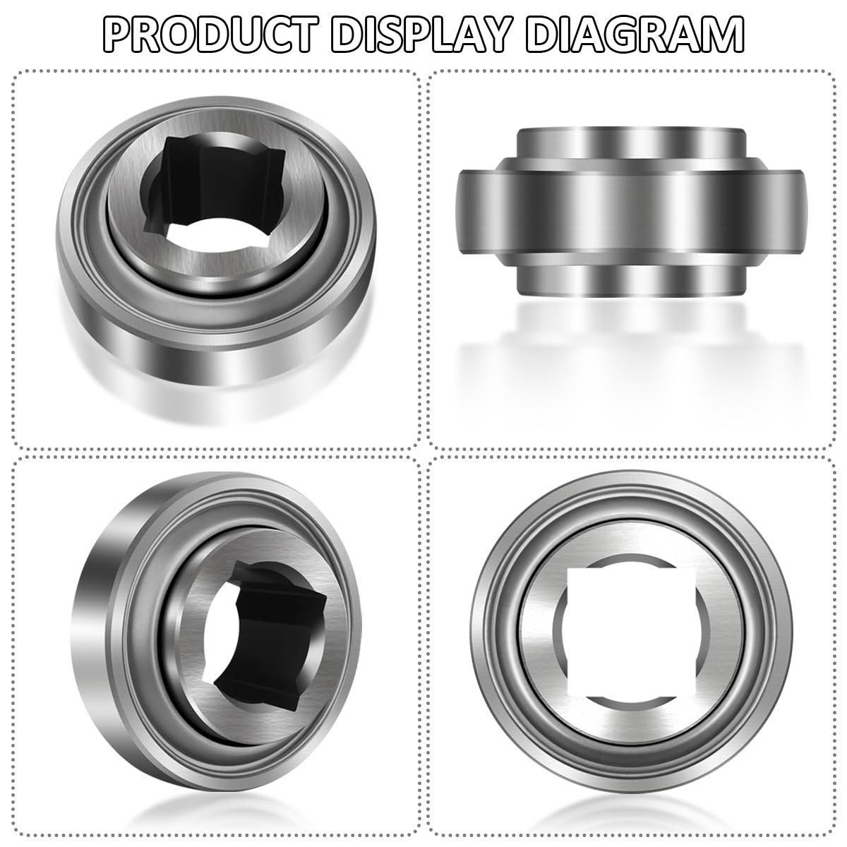 Square Bore Bearing 1 1/8″ DS208TT5 Replacement W208PPB5 63mm Bore Disc Harrow