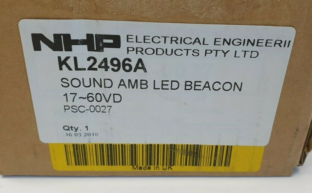 NHP KL2496A Sound Amber LED Beacon 17-60VD