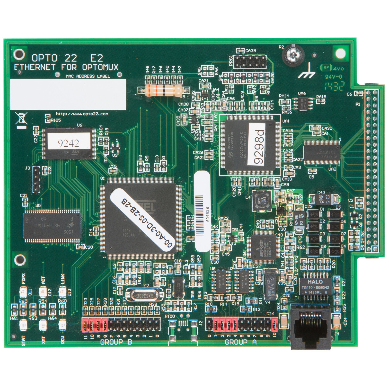 OPTO-22 E2 16-channel Analog Optomux Brain Board for Serial and Ethernet Network