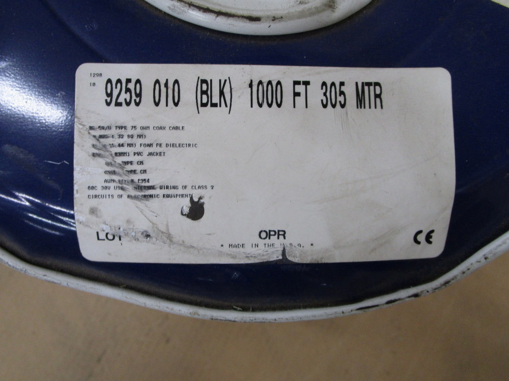 Belden 9259 010 Type 75 OHM Coax Cable 9259010