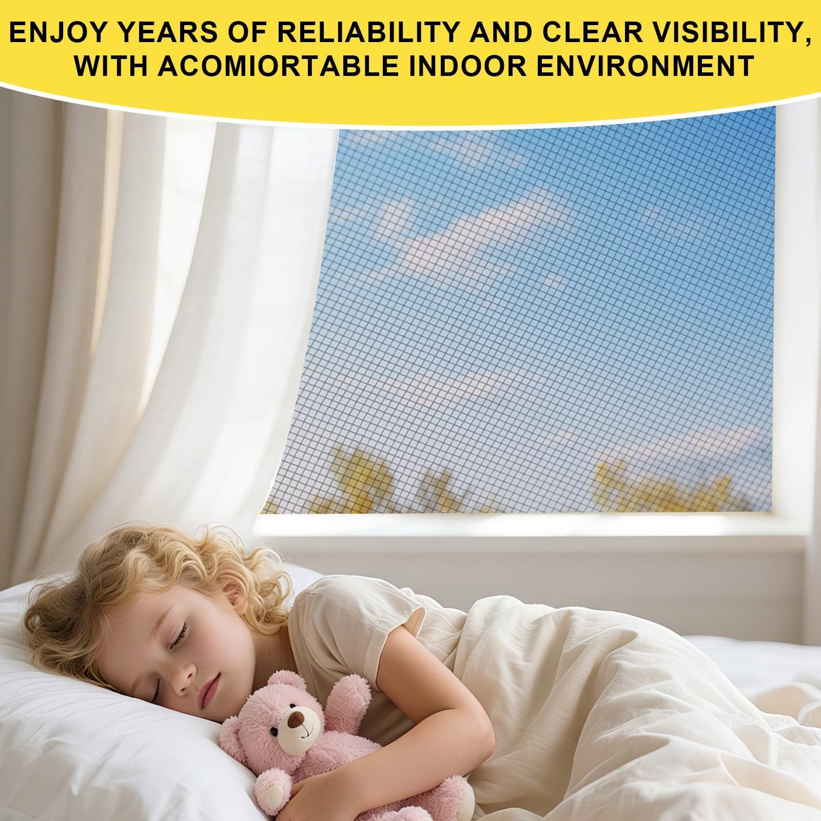 Fiberglass Window Screen Roll, High Visibility and Durable, Protection Instal…