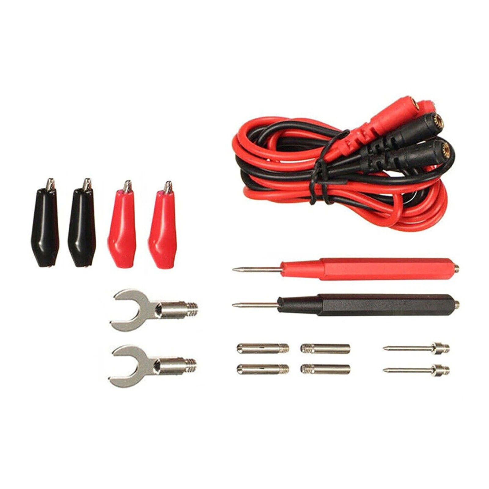 16Pcs Digital Multimeter Probe Test Leads Kit for Volt Meter,&Electronics