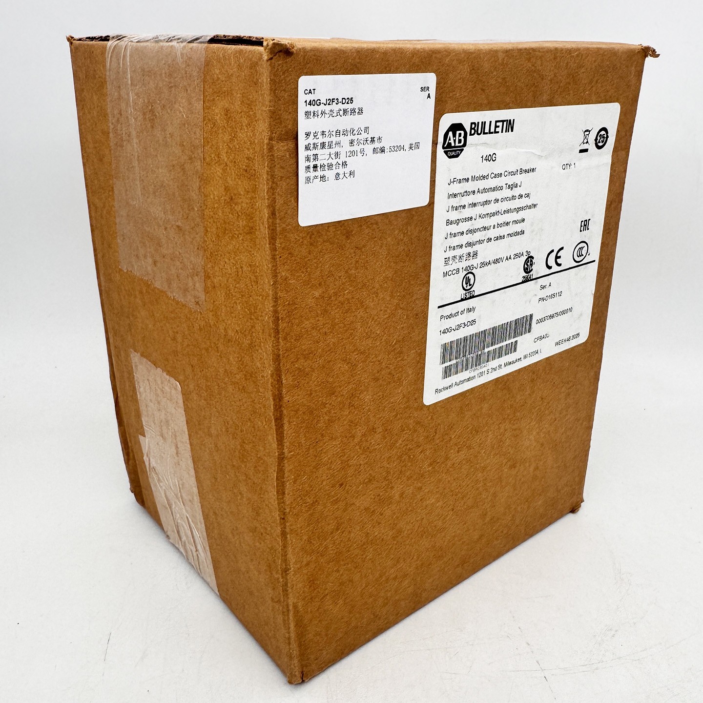 140G-J2F3-D25 140G 250A J Frame Molded Case Ckt-Bkr New Original 140GJ2F3D25