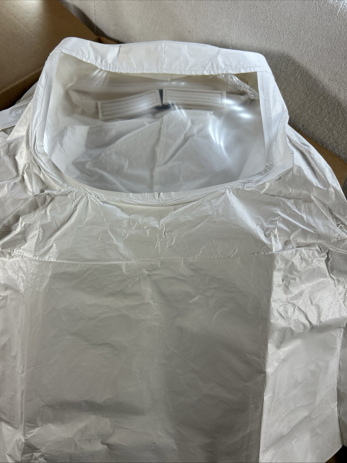 Lot of 10 – Tychem AirBoss Loose Fitting PAPR Hood W/Cape FlexAir White (6183)