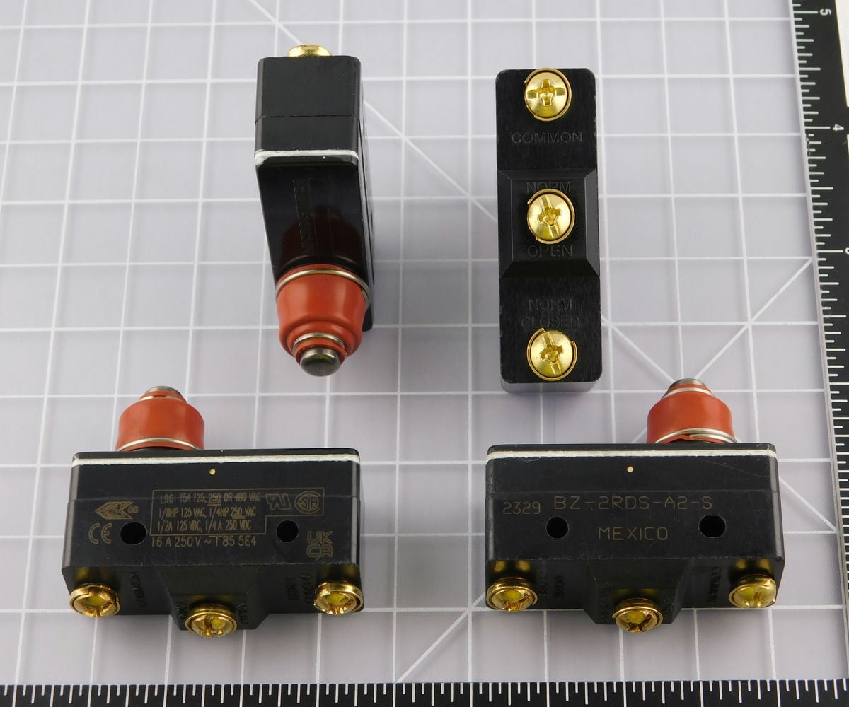 Lot of 5 HONEYWELL BZ-2RDS-A2-S Basic Switches: BZ Series, Single Pole Double T