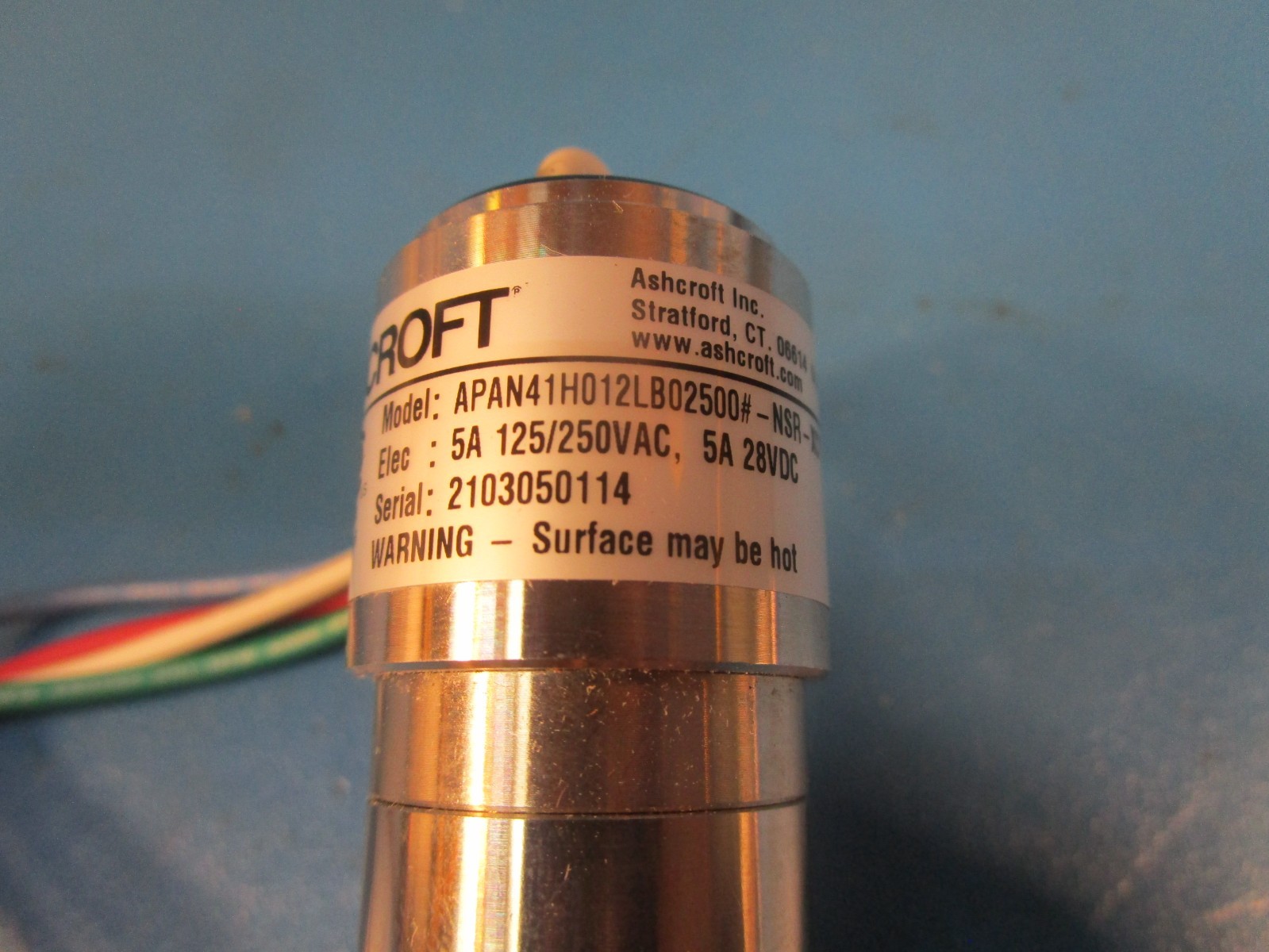 ASHCROFT APAN71H012CB02500#-NSR-XCY, Explosion Proof Pressure Switch