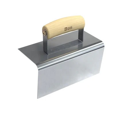 Bon Outside Step Tool 8×4.5″ Radius 4 Lip Wood Wave Handle Stainless Steel