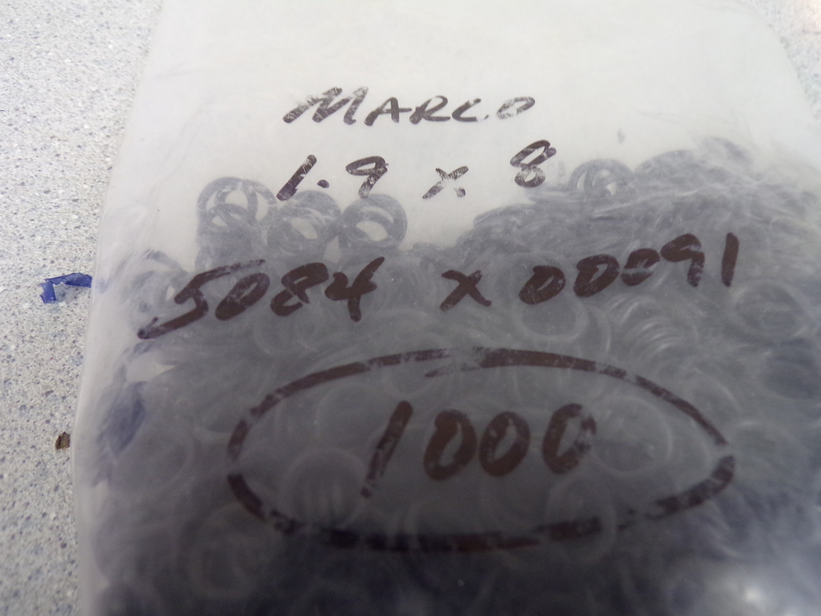 NEW Marco 1.9/8 5084×00091 Plastic Rings, Bag of 1000 *FREE SHIPPING*