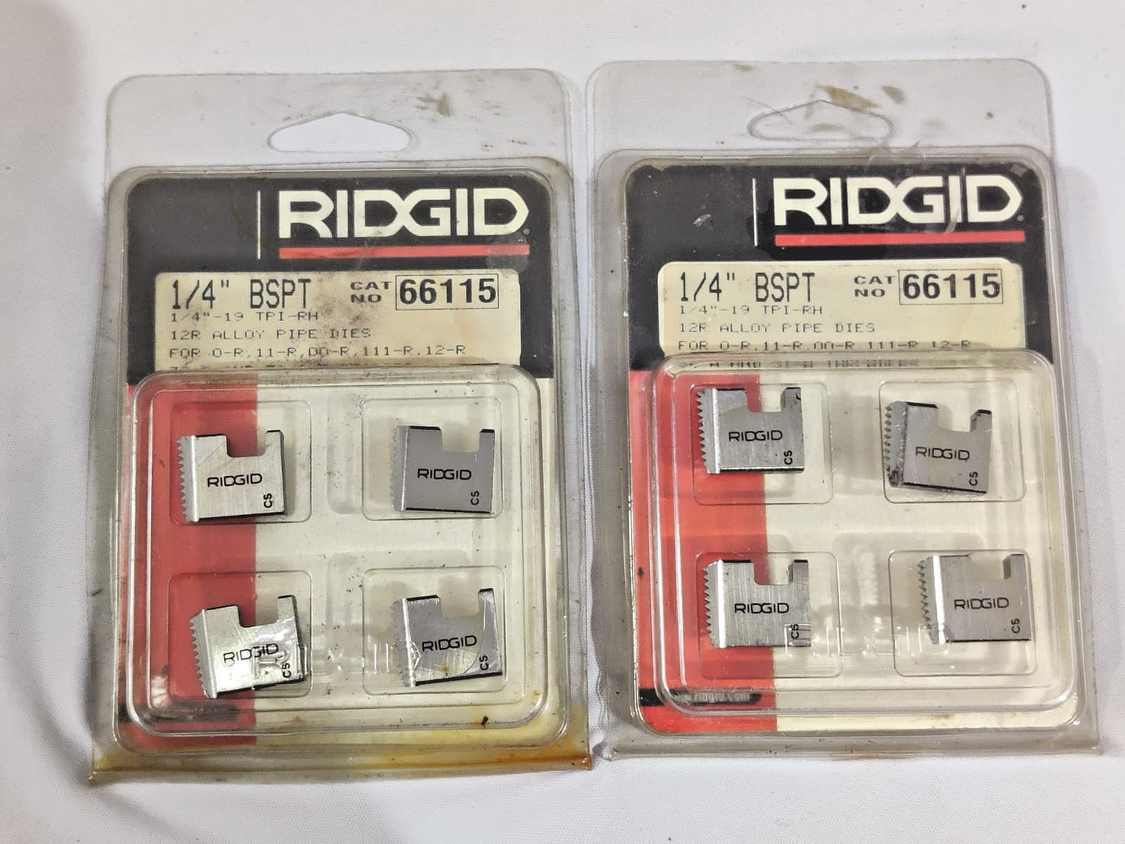 RIDGID 66115 1/4″ BSPT 12R ALLOY PIPE DIES Lot of 2 Pack