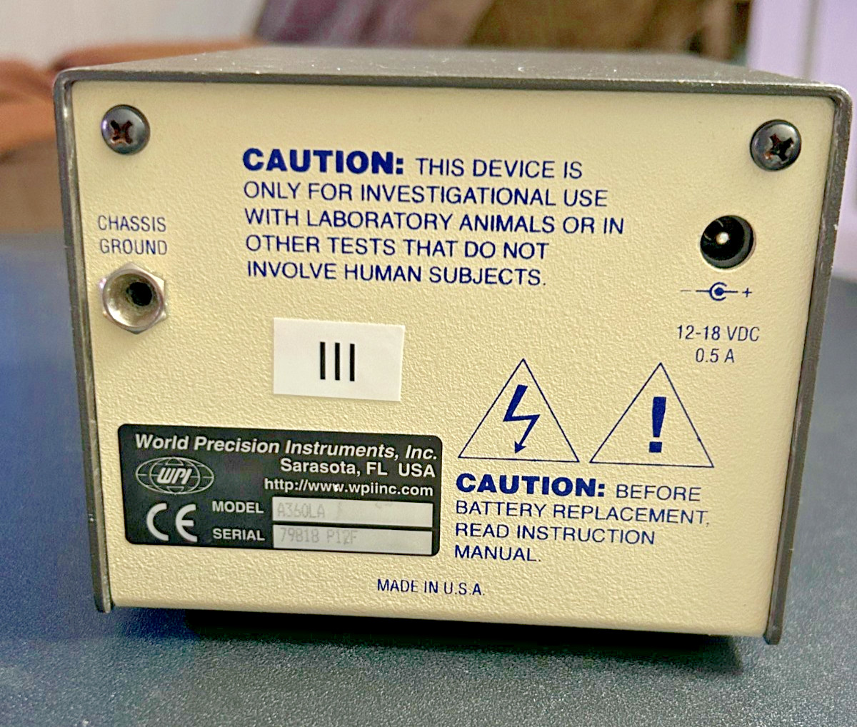 WPI World Precision Instruments Stimulus Isolator Model A360LA Laboratory Tool