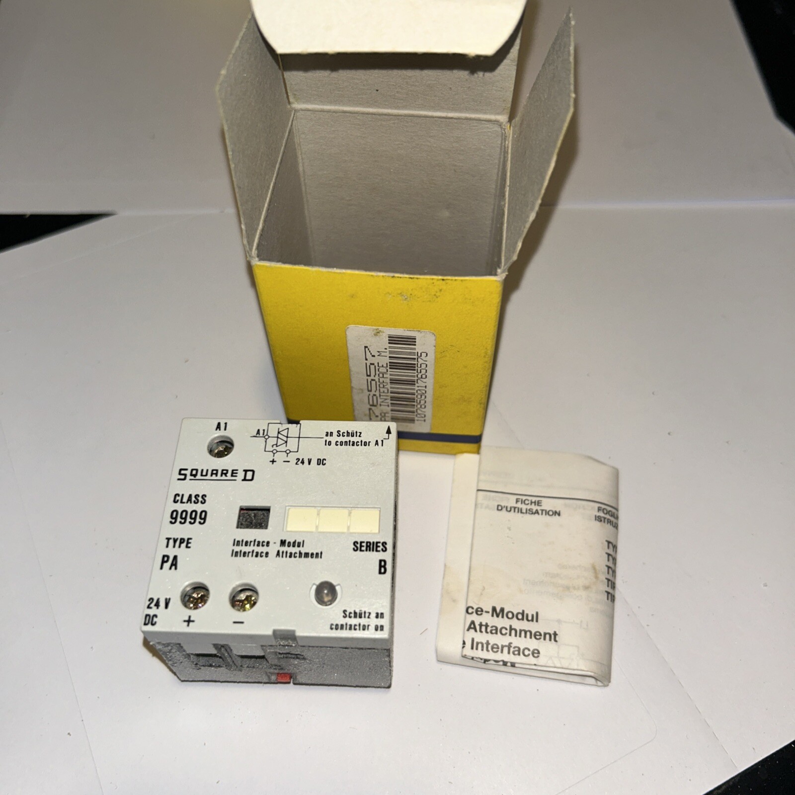 SQUARE D 9999PA SER. B Interface Attachment New In Box Ser B 9999 Type PA 24vdc